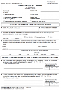 Disability appeal paperwork