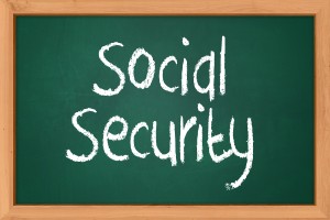 A blackboard with Social Security words, SS Claims evidence